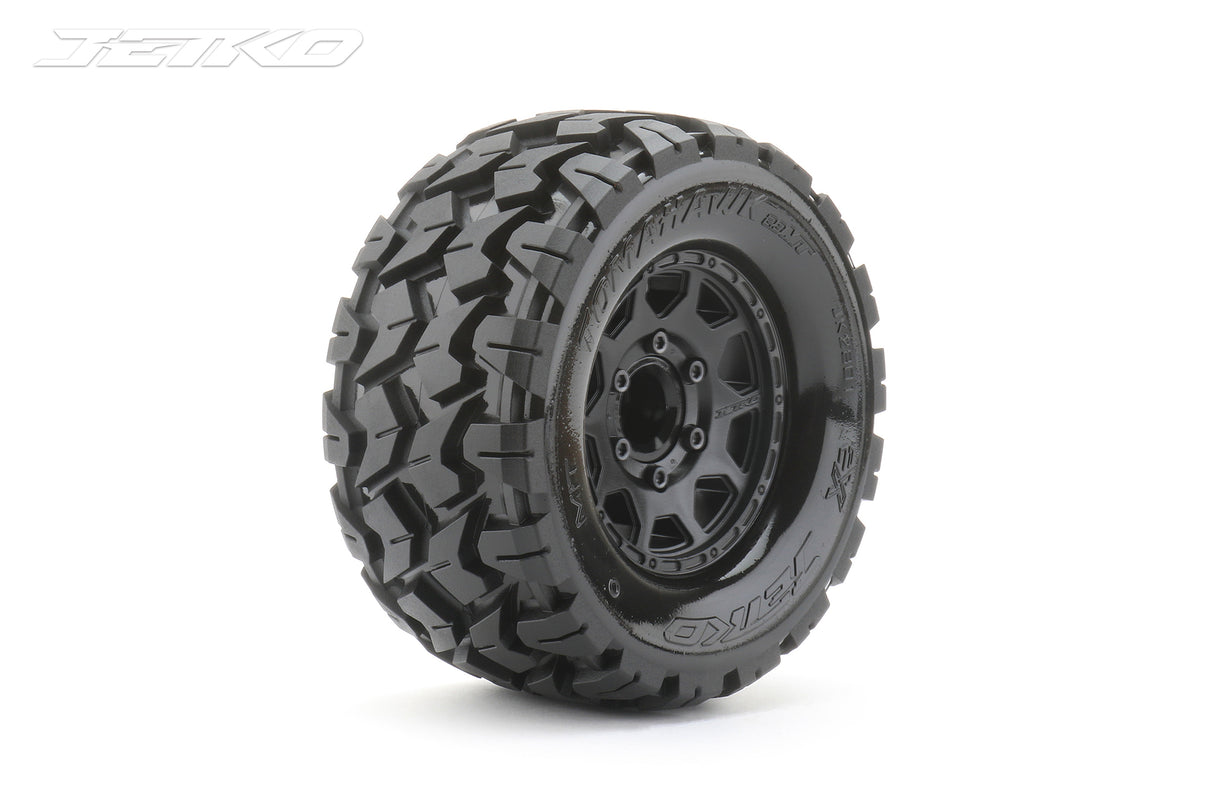 Jetko EX Tyre MT Tomahawk Black Wheel 2.8" Hex 12-14-17mm (2)