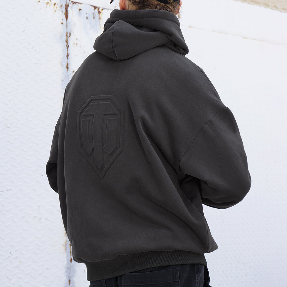 World of Tanks Hoodie with embossing grey, 2XL