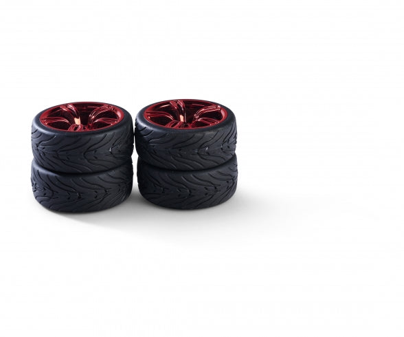 1:10 wheel set (4) Design 10 Sp.red 26mm
