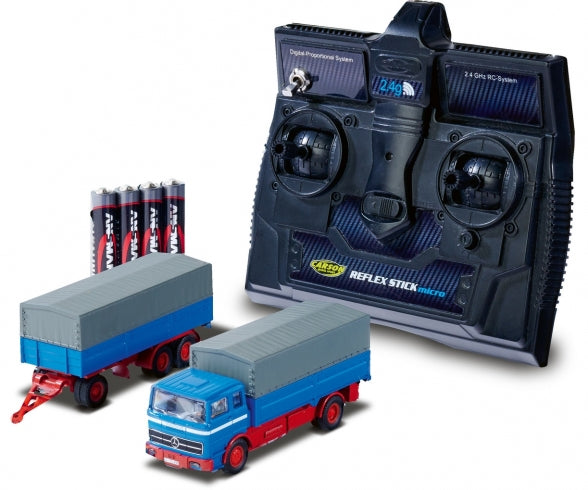 1:87 MB 1620 canvas w. trailer 100% blue