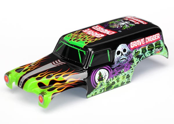 Traxxas 7280 Body, 1/16th Monster Jam Grave Digger, Officially Licensed replica (pa