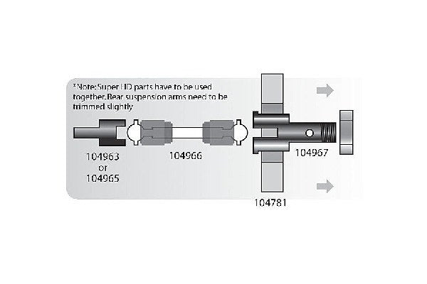 Super Heavy Duty Drive Axle 25X70Mm (2Pcs)