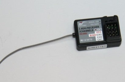 Efly TR3003 - 3 kanalers - 2,4Ghz fjernbetjening + 2 x modtager - LED display - tilbud!