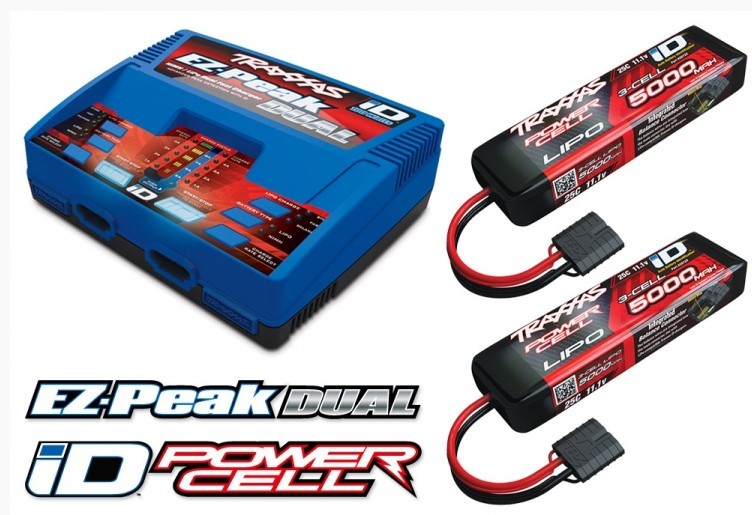 Kombo-pakke LiPo 11,1 x 2 + lader