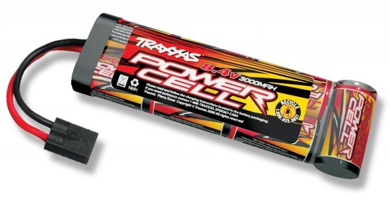 Traxxas 8,4 V Batteri, Power Cell, 3000mAh NiMh - fladt