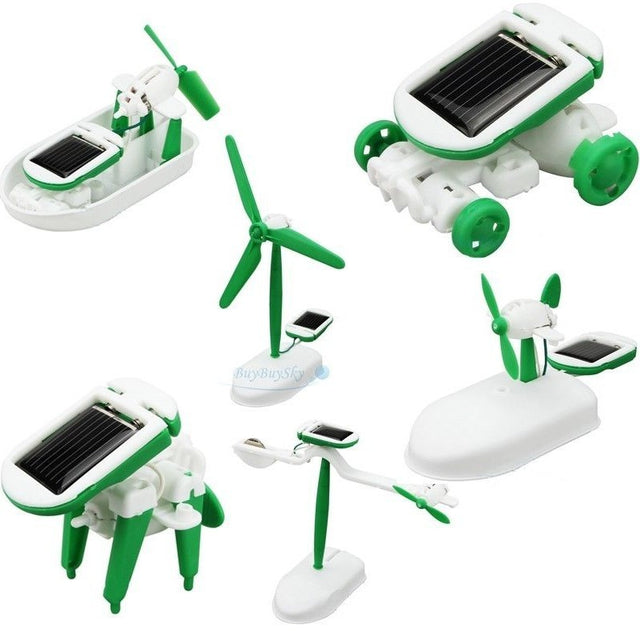 Kæmpe-hit Robotkit med sol-celler - saml selv 6 modeller