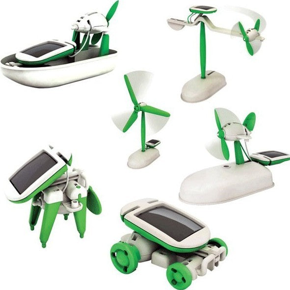 Kæmpe-hit Robotkit med sol-celler - saml selv 6 modeller