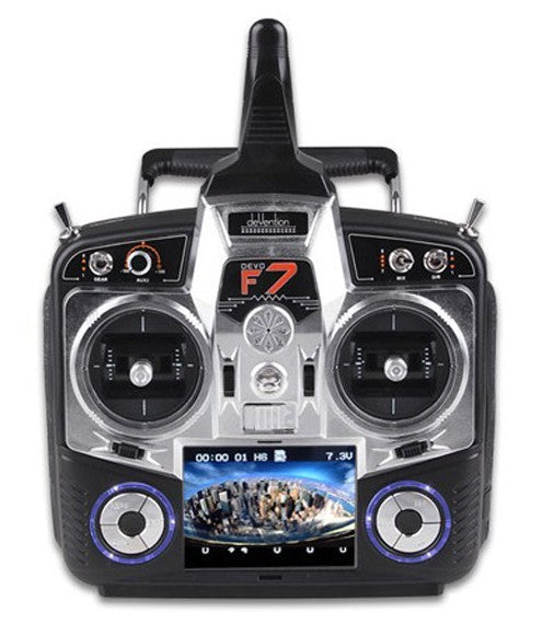 Devo F7 7-kanalers anlæg med indbygget skærm samt FPV og kamera