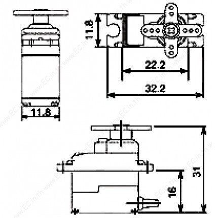 Tower Pro mikro servo SG90 - perfekt til båd, fly, bil, drone m.v.