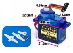 Tower Pro mikro servo SG90 - perfekt til båd, fly, bil, drone m.v.