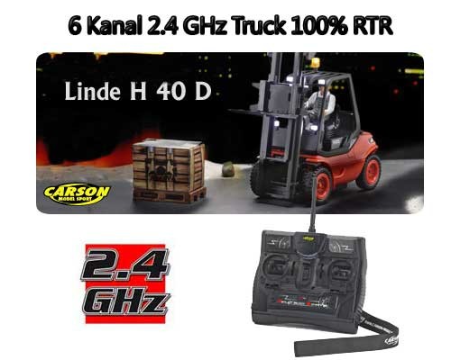 Linde gaffeltruck - tro kopi af en Linde H40D. 6 kanaler 2.4Ghz