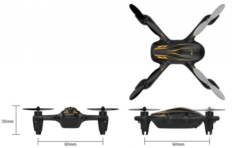 H107P X4 Plus 106x106mm - Smart drone Hubsan med mange funktioner