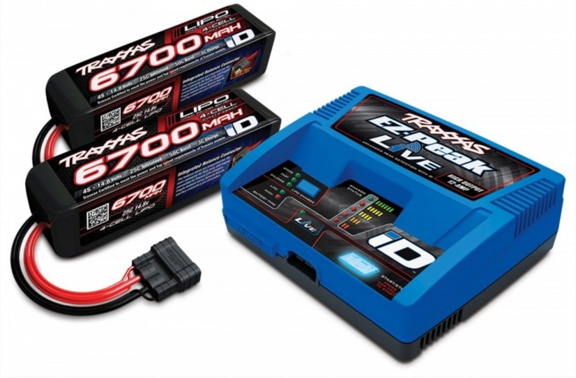 Traxxas Charger iD Live and batteri 14,8V 6700mAh kombo