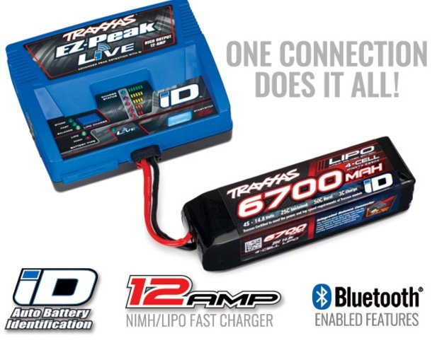 Traxxas Charger iD Live and batteri 14,8V 6700mAh kombo
