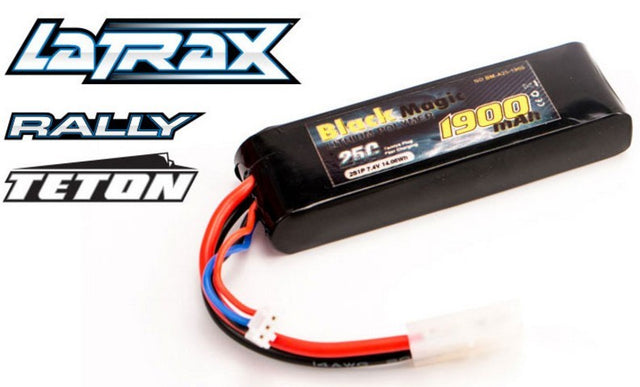 LiPo 7,4V 1900mAh 2s 35c Tamiya stik - Perfekt LiPo til mindre biler
