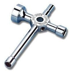 Krydsnøgle, stor til f.eks. hjul, møtrikker, gløderør m.v.