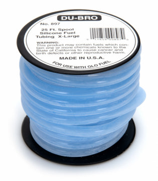 Du-Bro 897 - Silicone Tubing X-Large 7.6m spool (4mm id)