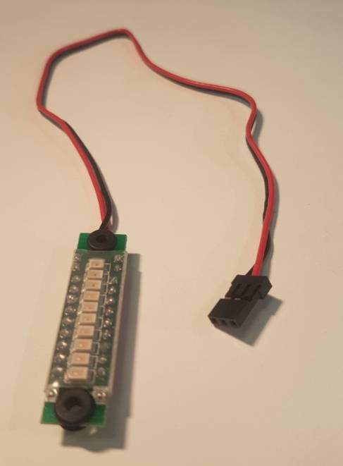 Batteriindikator til JST, Hitec, JR kontakt - han 30cm