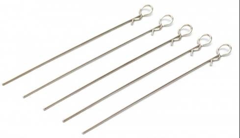 Heavy duty bent long body clips / body klips lange 5 styk