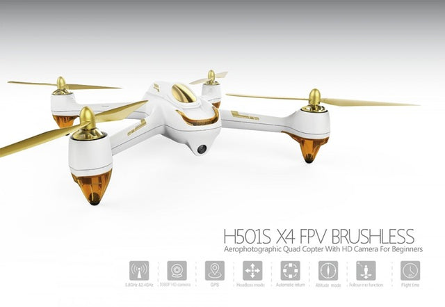 Hubsan H501S X4 FPV Brushless 220x220, HD-Kamera, GPS, Follow Me