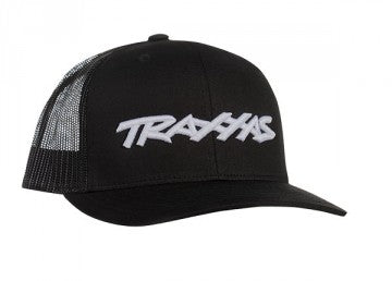 Traxxas 1182-BLK Trucker Hat Curved Bill Black (White Logo)