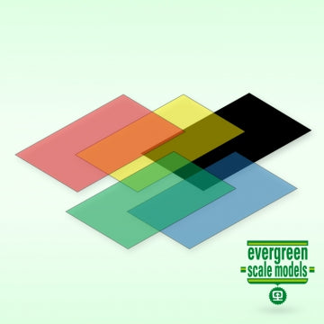 Evergreen 9905 - Assorted Colored Sheets 0.25x150x300 mm (5)