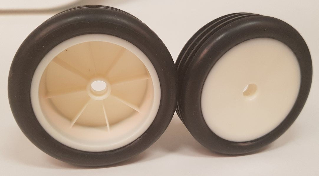 Buggy front wheels white 1:10 (2 pieces) - TILBUD