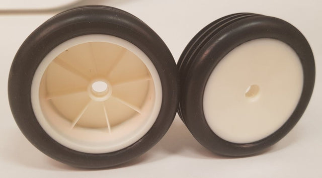 Buggy front wheels white 1:10 (2 pieces) - TILBUD