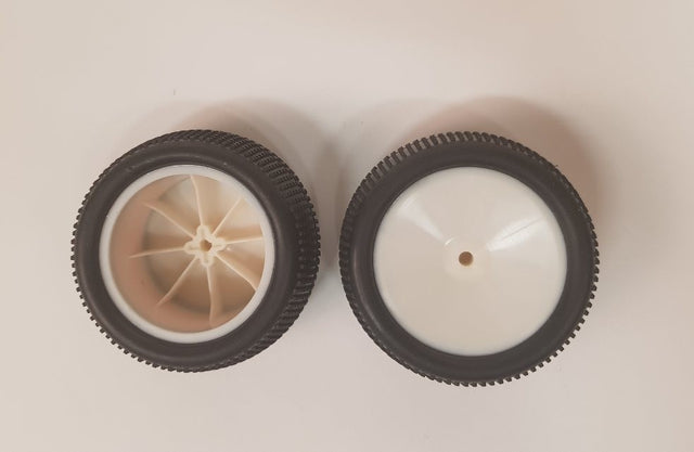 Buggy wheels white 1:10 (2 styk) TILBUD