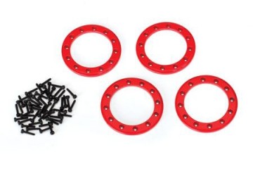 Traxxas 8169R Beadlock Rings 1.9" Alu Red (4)