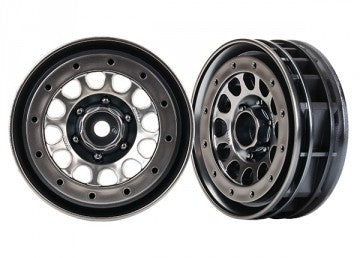 Traxxas 8173 Wheels Method 105 Black Chrome 1.9" Beadlock (2)