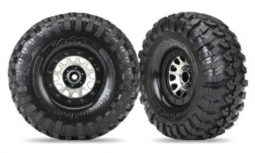 Traxxas 8172 Tires & Wheels Canyon Trail/Method 105 Black Chrome 2.2" (2)