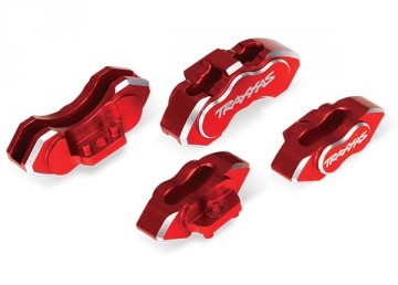 Traxxas 8367R Brake calipers Alu Red front and rear (4)