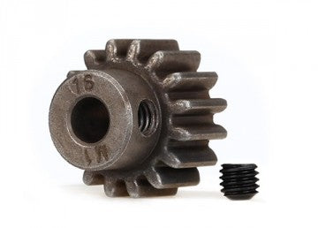 Traxxas 6489X Pinion Gear 16T 1.0M for 5mm Shaft (Only with Steel Spur Gear)