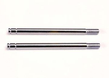 Traxxas 1664 Shock Shafts Chrome Finish Long (2)