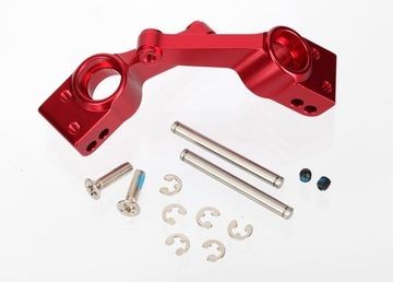 Traxxas 1952A Carriers, Stub Axle Rear Aluminium Red (2)