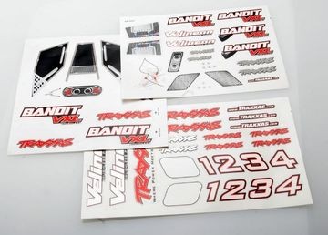 Traxxas 2413R Decal sheets, Bandit VXL