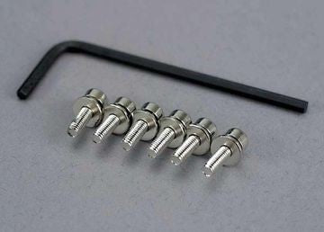 Traxxas 3159 Screws M3x10mm caphead w/ Lock Washers (6) + Hex Wrench