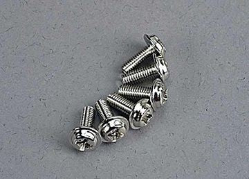 Traxxas 3185 Motor screws 3x8mm washerhead