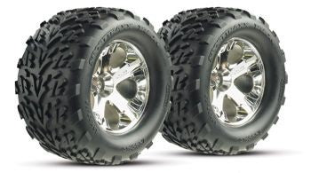 Traxxas 3668 Tires & Wheels Talon/All-Star Chrome 2.8" (2)