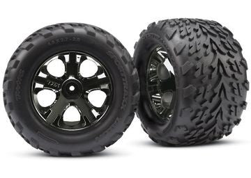Traxxas 3669A Tires & Wheels Talon/All-Star Black Chrome 2.8" TSM (2)