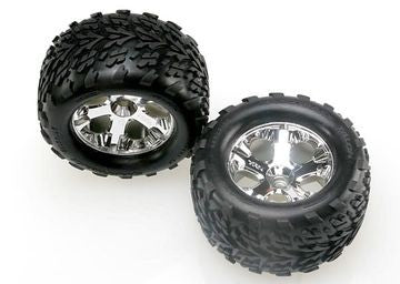 Traxxas 4171 Tires & Wheels Talon/All-Star Chrome 2.8" (Nitro Front) (2)
