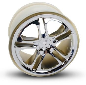 Traxxas 5172X Wheels Split-Spoke Chrome (14mm) 3.8" (2)