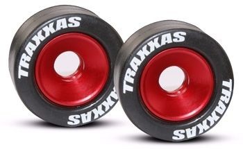 Traxxas 5186 Wheelie Wheels Aluminium Red (2)