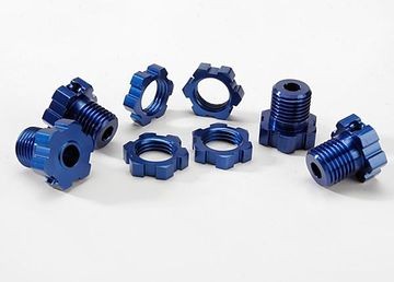 Traxxas 5353X Wheel Hub & Nuts 17mm Aluminium Blue (4)
