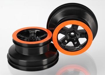 Traxxas 5870X Wheels SCT Black-Orange 2.2/3.0" 2WD Front (2)
