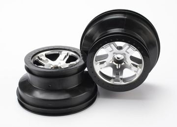 Traxxas 5874 Wheels SCT Satin Chrome 2.2/3.0" 2WD Front (2)