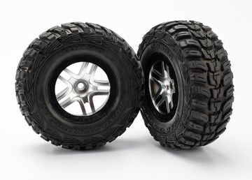 Traxxas 5882R Däck & Fälg Kumho S1/S-Spoke Matt Krom-Svart 2WD Fram (2)*