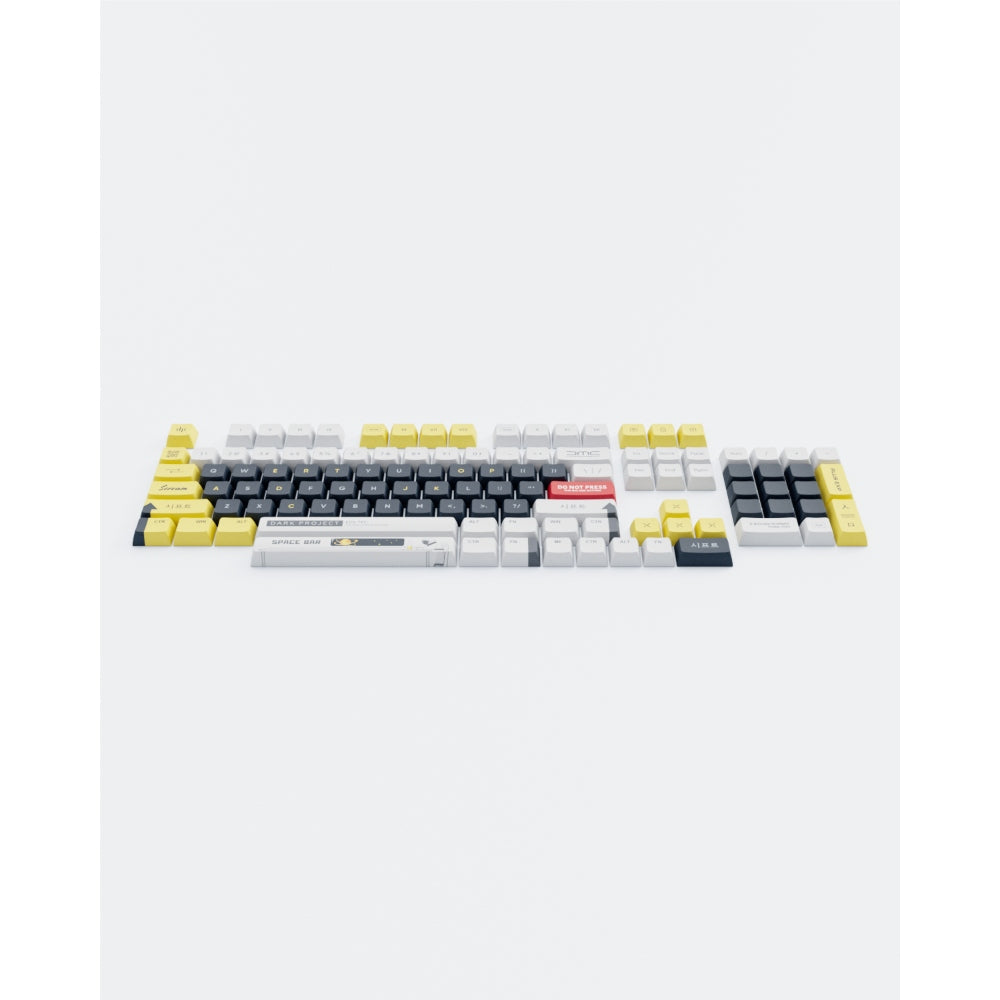 Dark Project KS-2036 PBT keycaps, ENG White/Yellow