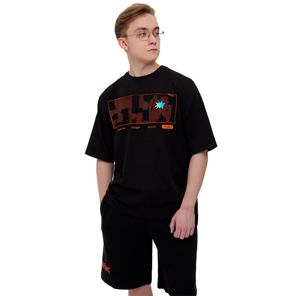 Virtus.pro T-shirt with holography, color: black, size S